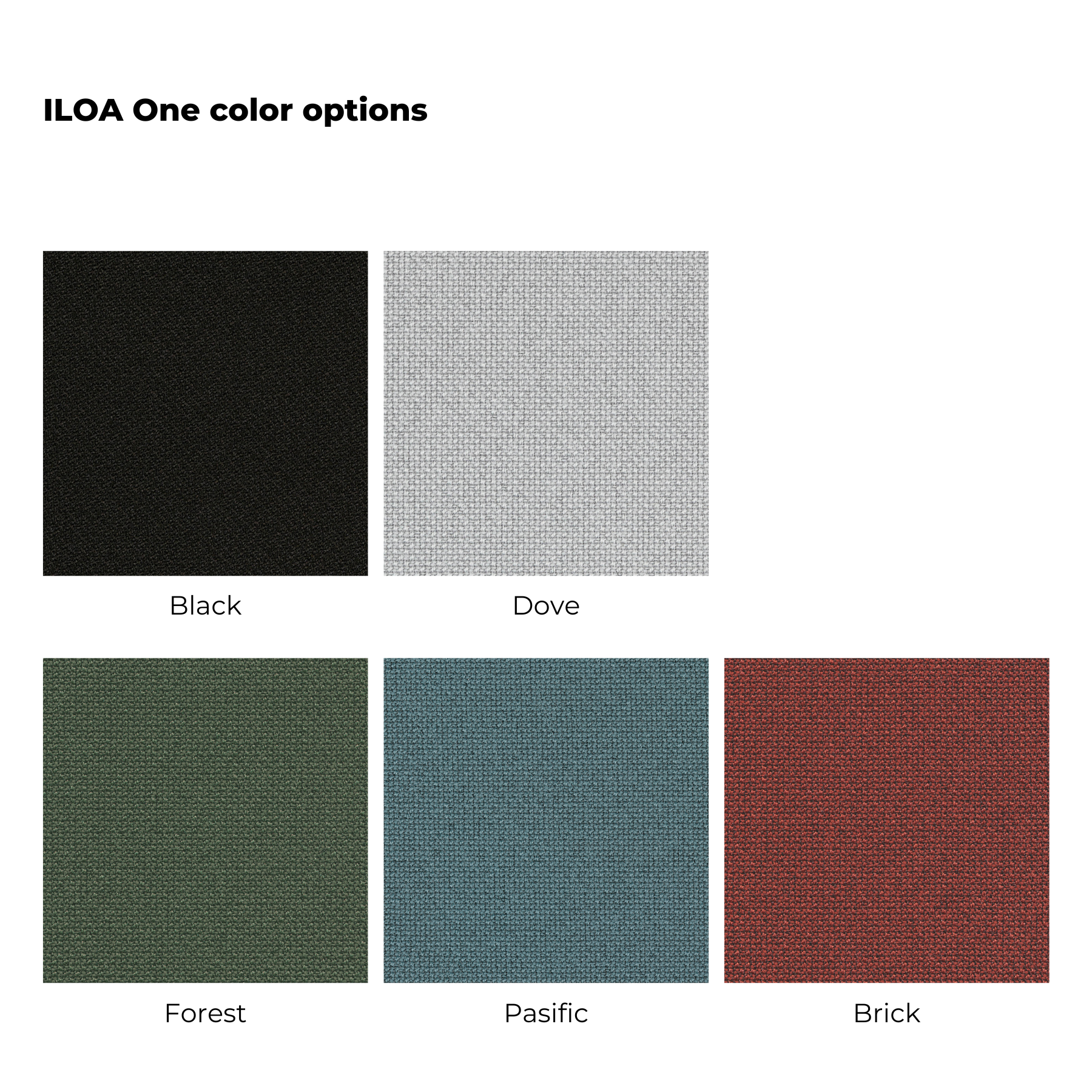 ILOA One värivaihtoehdot