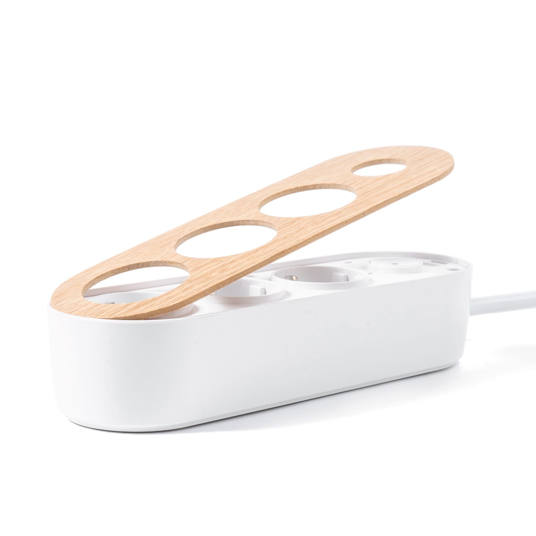 MyNolla design power strip oak lid