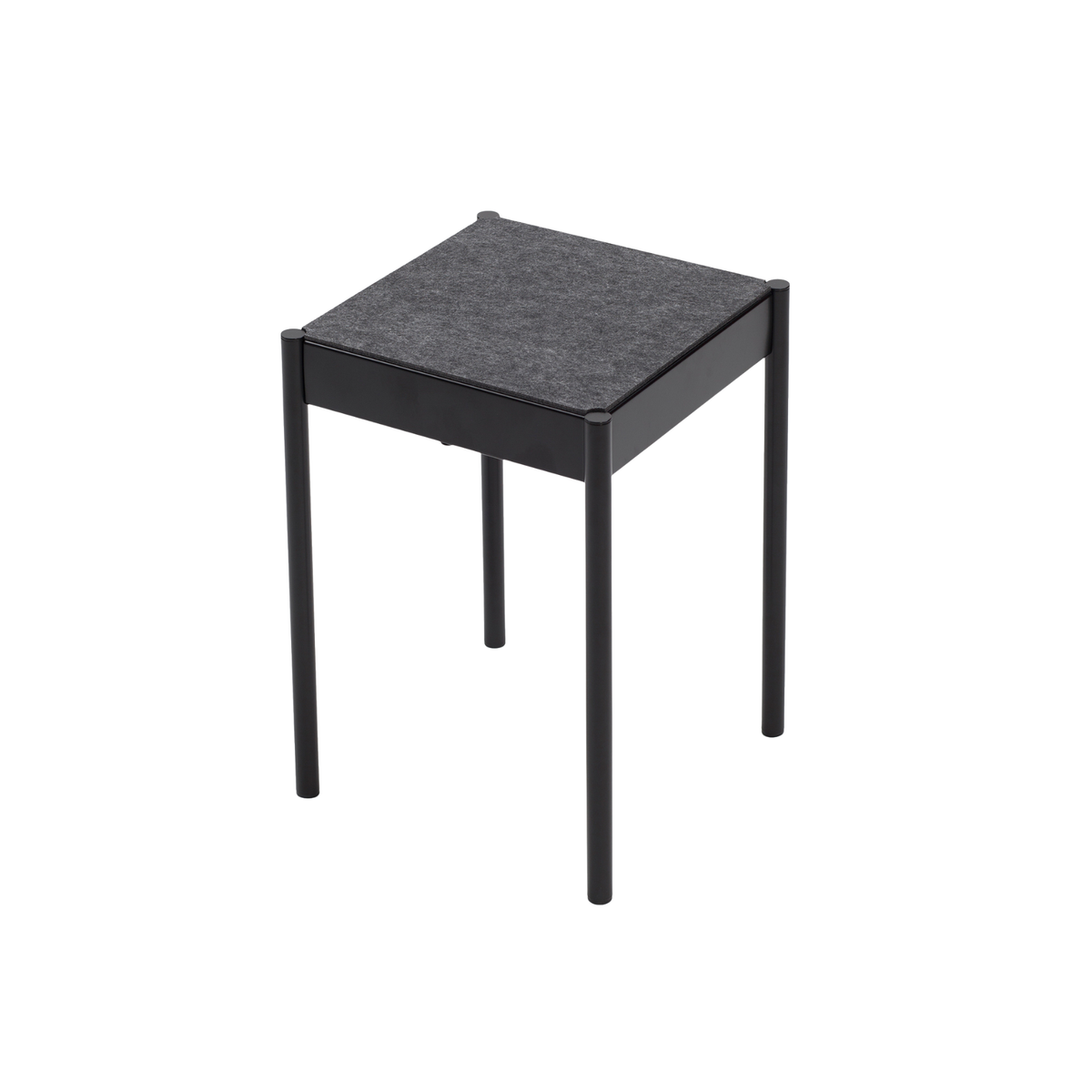 La Table-B1/FG stool with felt seat, black