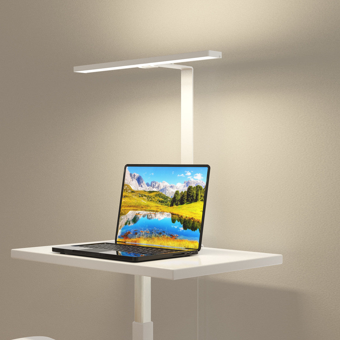 Aicci DL1 desk lamps, mount on the edge of the desk, taking up very little space on the tabletop and move with the height-adjustable and movable desk, providing an optimal, ergonomically comfortable and adjustable wide-angle lighting for work, preventing eye fatigue and irritation.