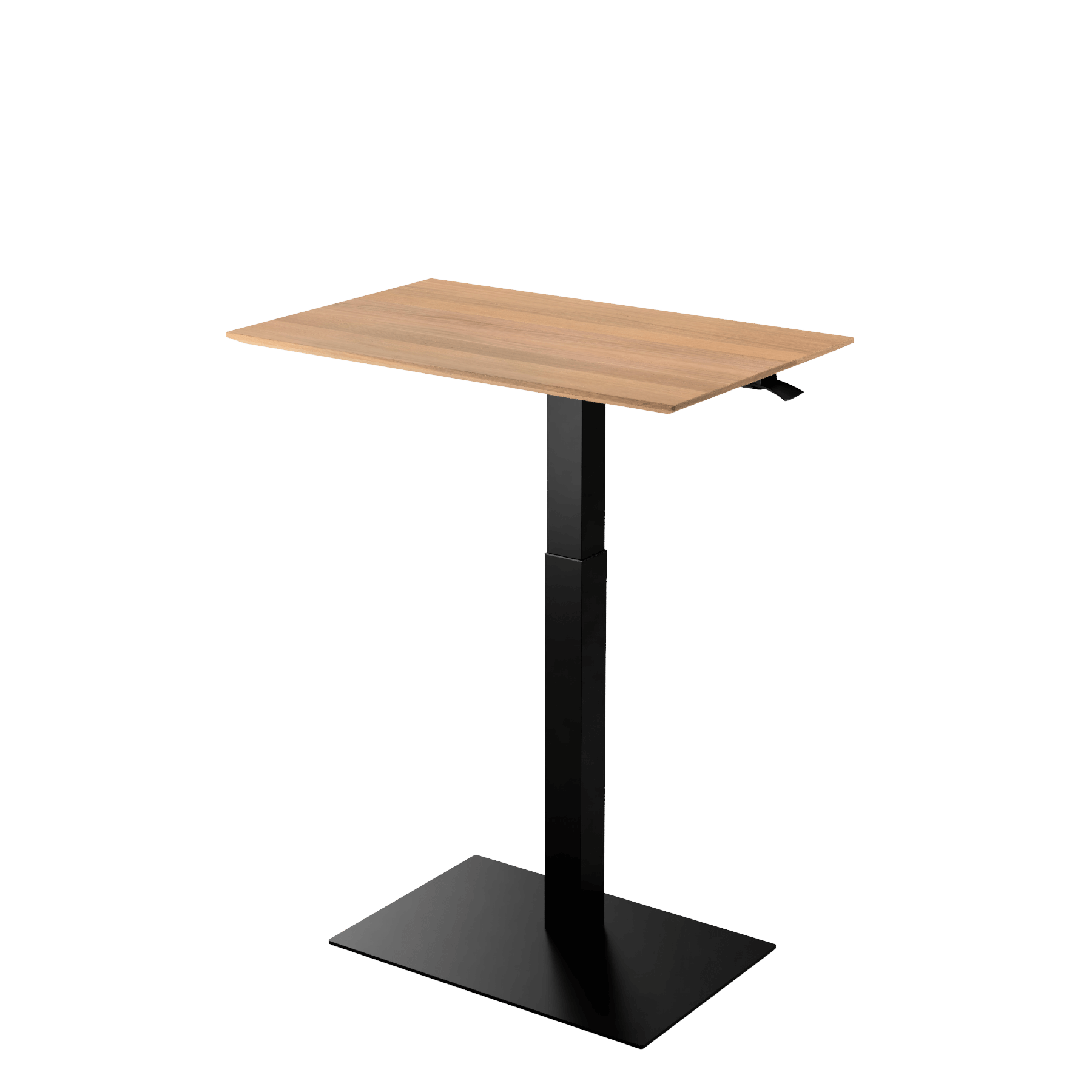 Height adjustable desk Mahtuva L Oak with Black base is good choice for remote workers by Selkastore