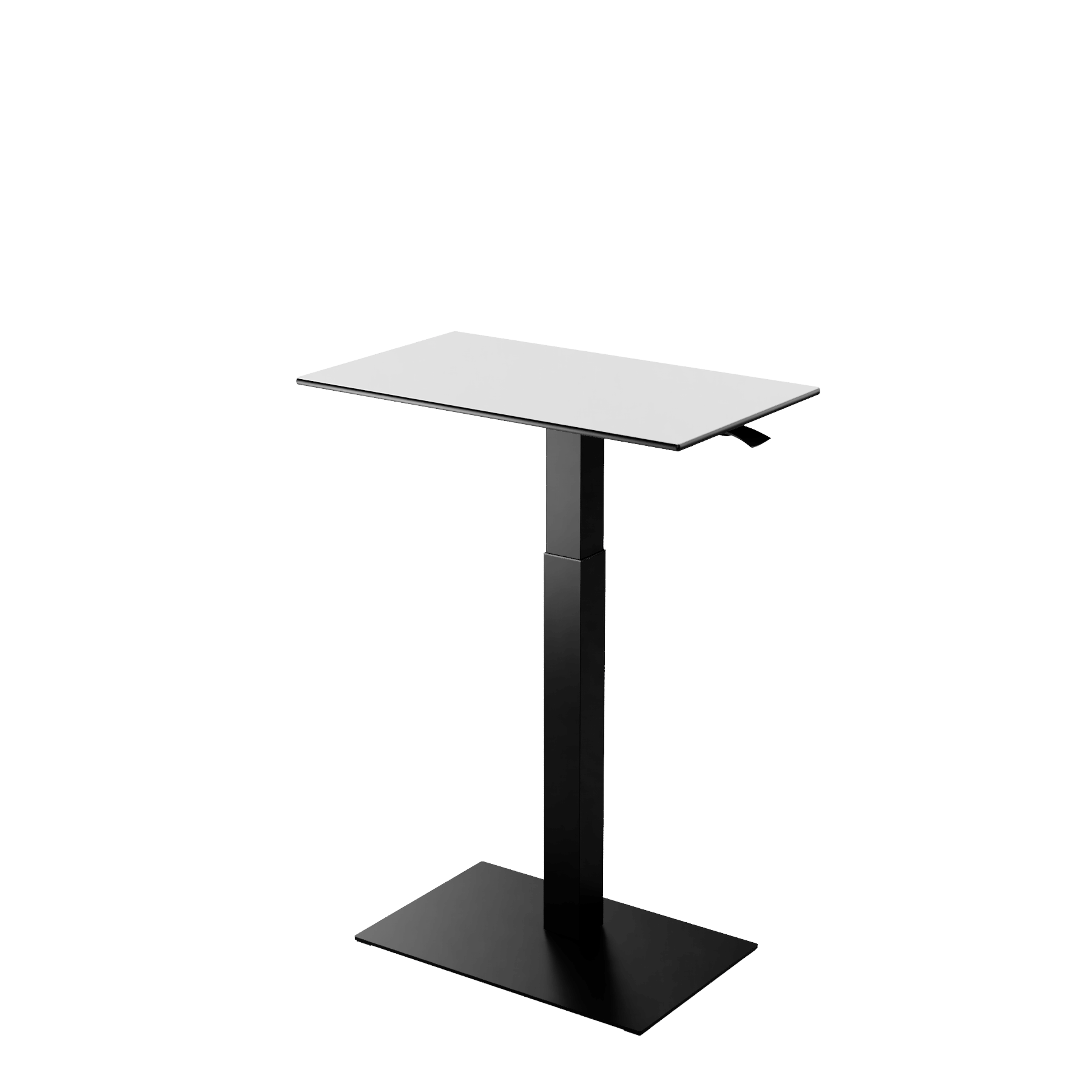 Height adjustable desk Mahtuva M Whiteblack with black base is good choice for remote workers by Selkastore