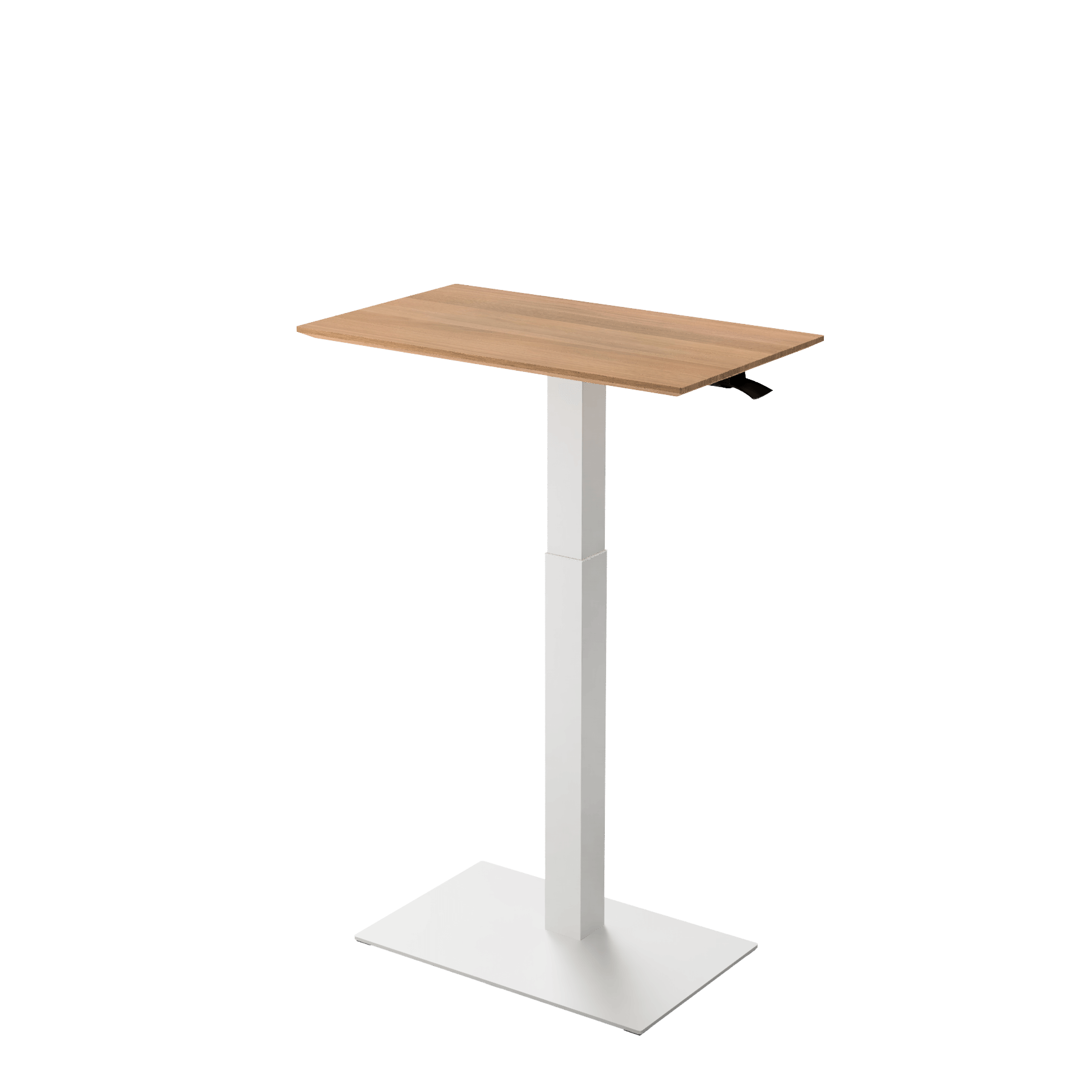 Height adjustable desk Mahtuva M Oak with white base is good choice for remote workers by Selkastore