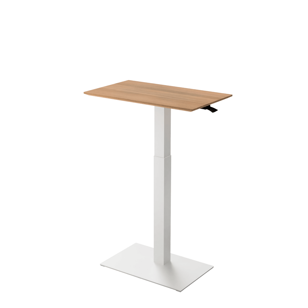 Height adjustable desk Mahtuva M Oak with white base is good choice for remote workers by Selkastore