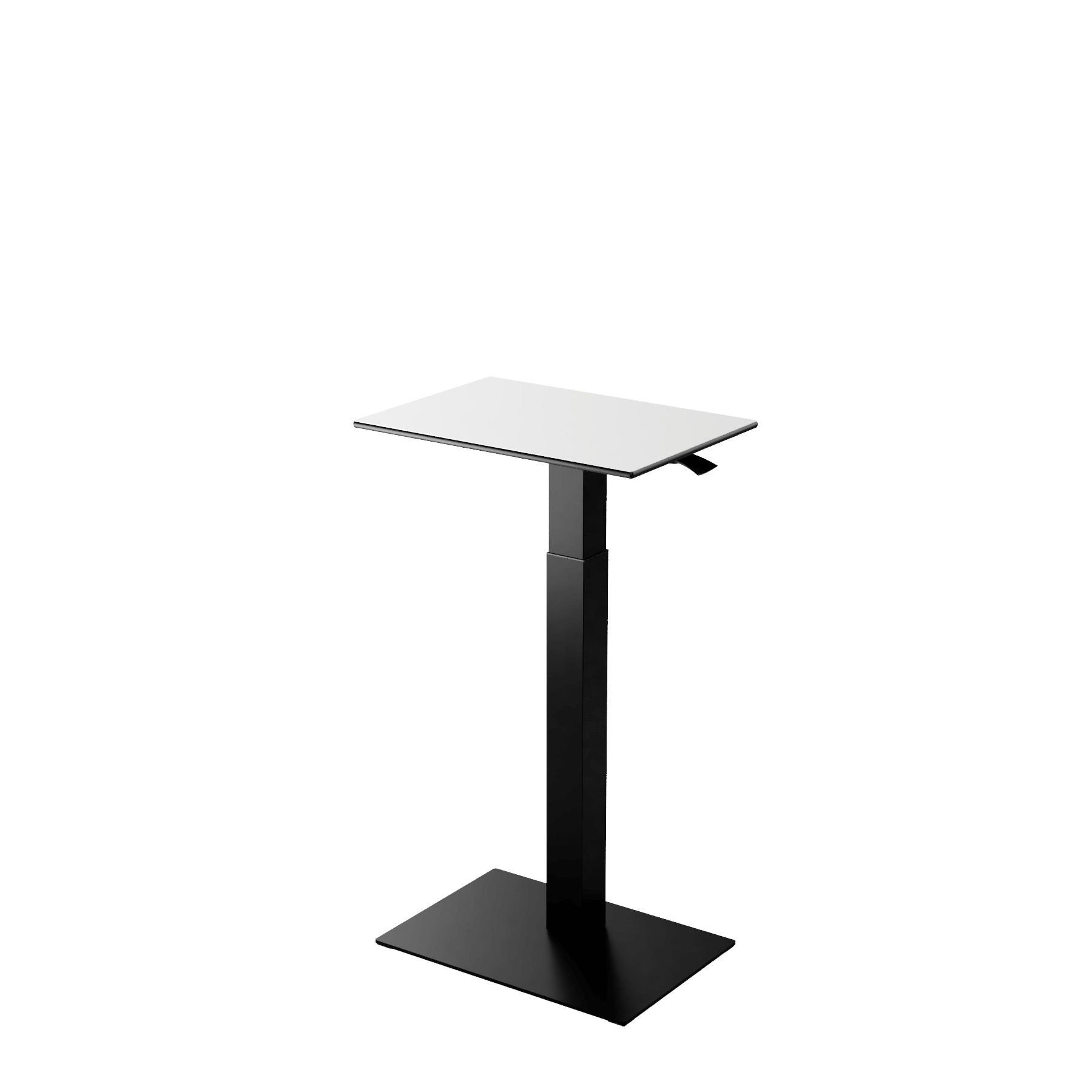 Height adjustable desk Mahtuva S Blackwhite with black base is good choice for remote workers by Selkastore