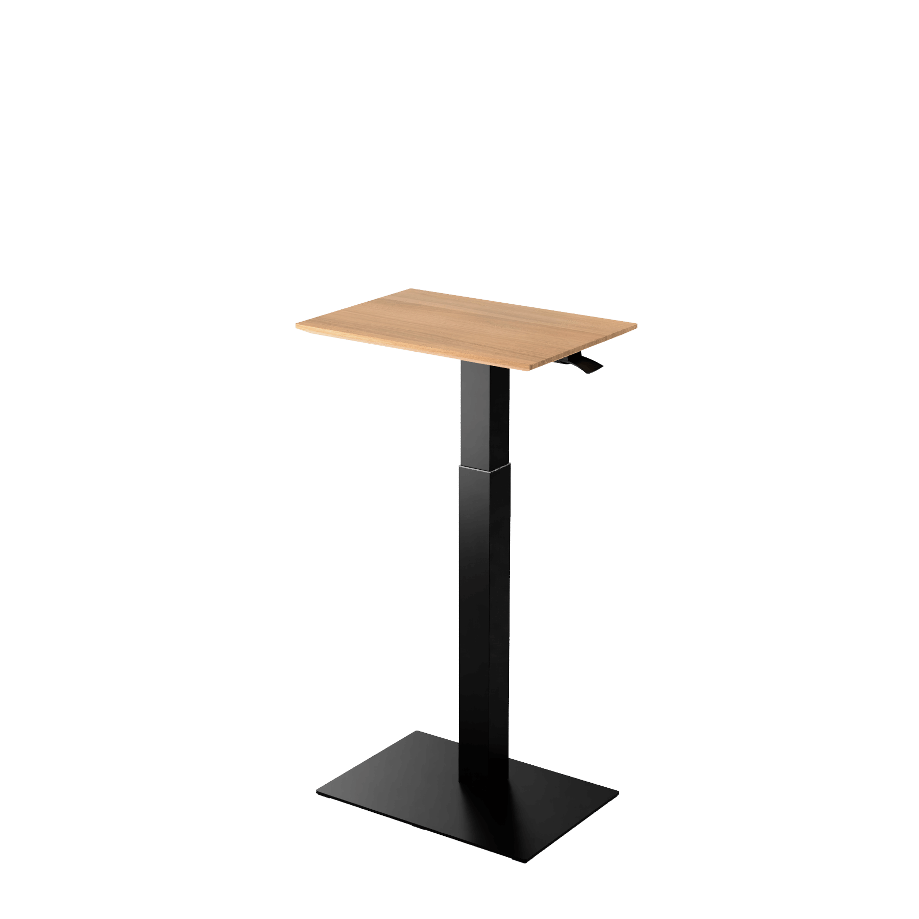 Height adjustable desk Mahtuva S Oak with black base is good choice for remote workers by Selkastore