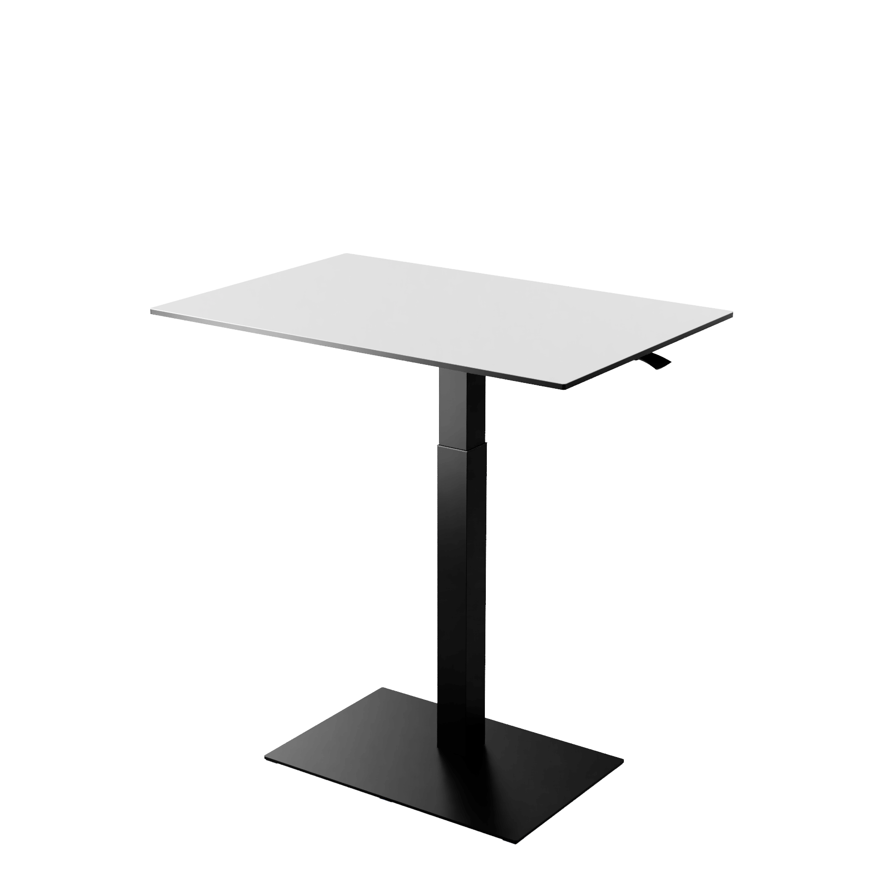 Height adjustable desk Mahtuva XL Blackwhite with black base is good choice for remote workers by Selkastore