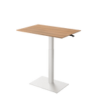 Height adjustable desk Mahtuva XL Oak with white base is good choice for remote workers by Selkastore