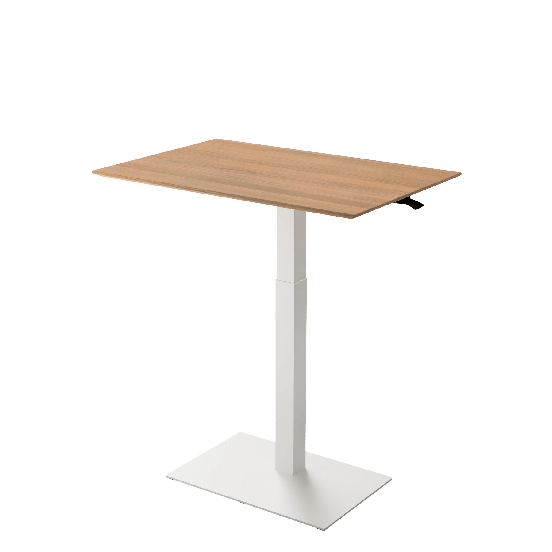 Height adjustable desk Mahtuva XL Oak with white base is good choice for remote workers by Selkastore
