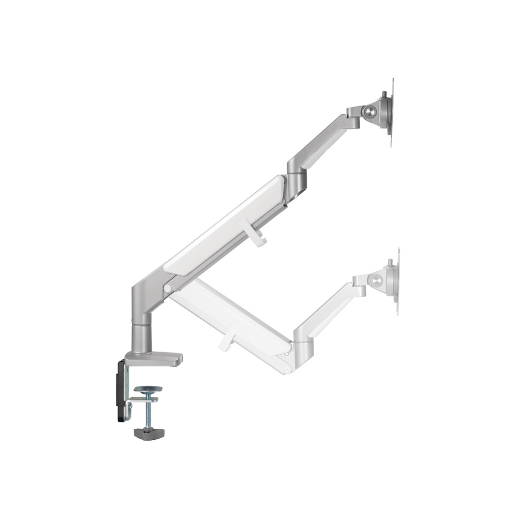 Gas-Spring LCD Monitor Arm with dual-arm flexibility and monitor holder