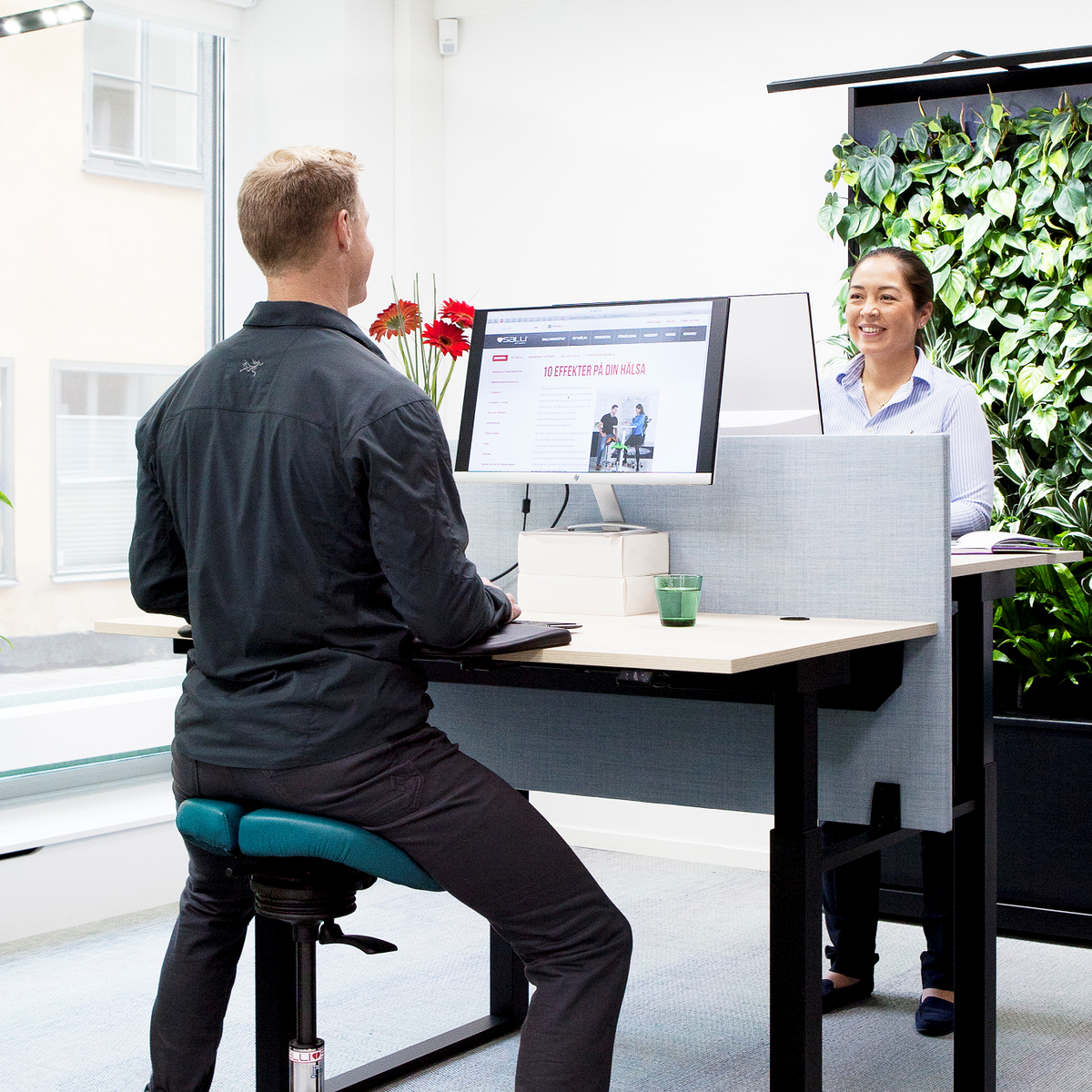 SALLI SwingFit Saddle Chair | Ergonomic Office Chair for Back Pain