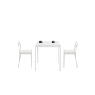 White La Table-T table with two chairs