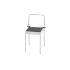 La Table-C1T/i/FG chair with felt seat, white, front view