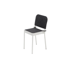 La Table-C1T/k/FG chair with felt seat and back, white, side view