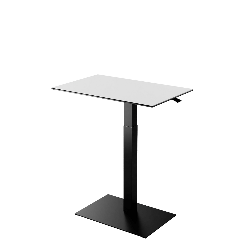 Height adjustable desk Mahtuva L Blackwhite with Black base is good choice for remote workers by Selkastore