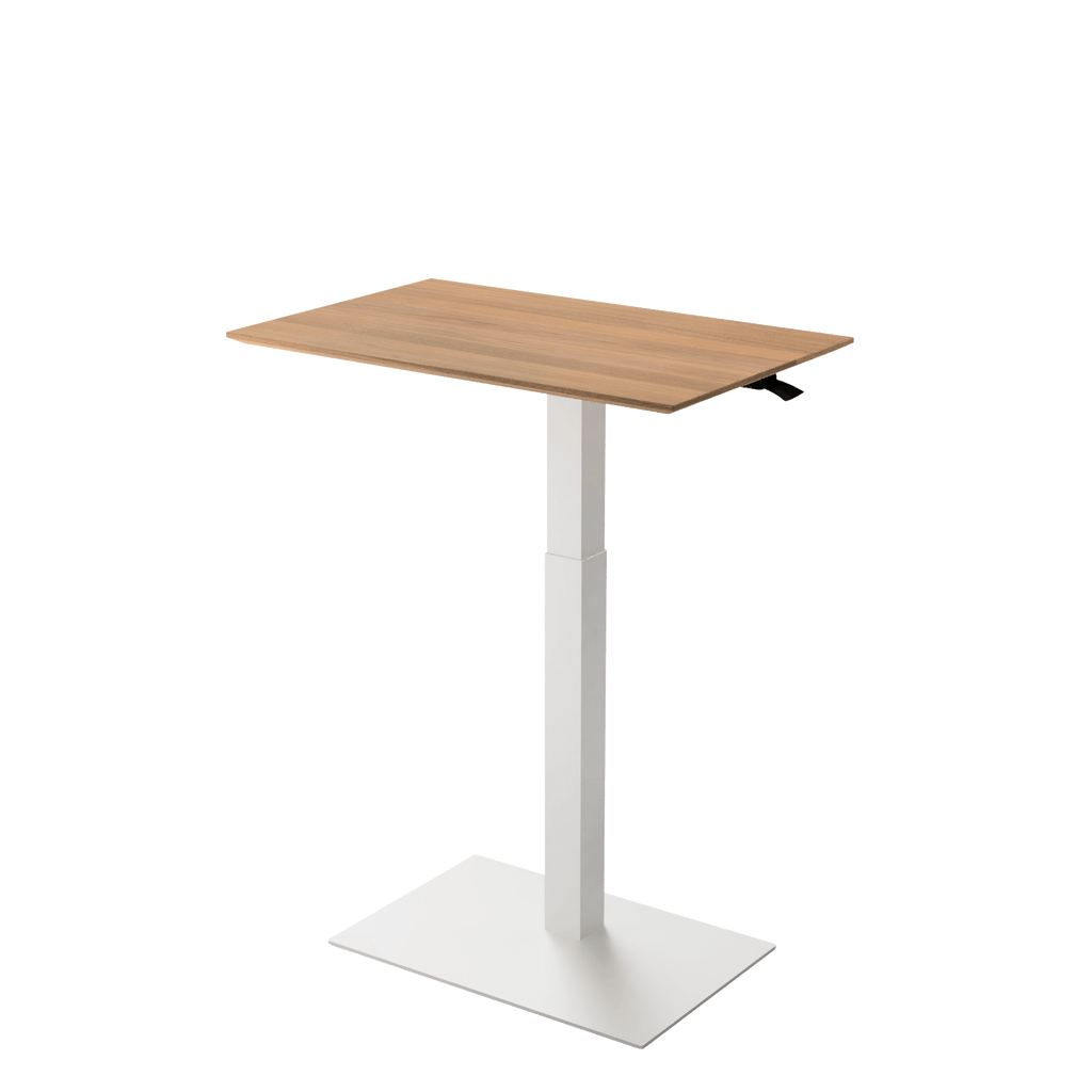 Height adjustable desk Mahtuva L Oak with White base is good choice for remote workers by Selkastore