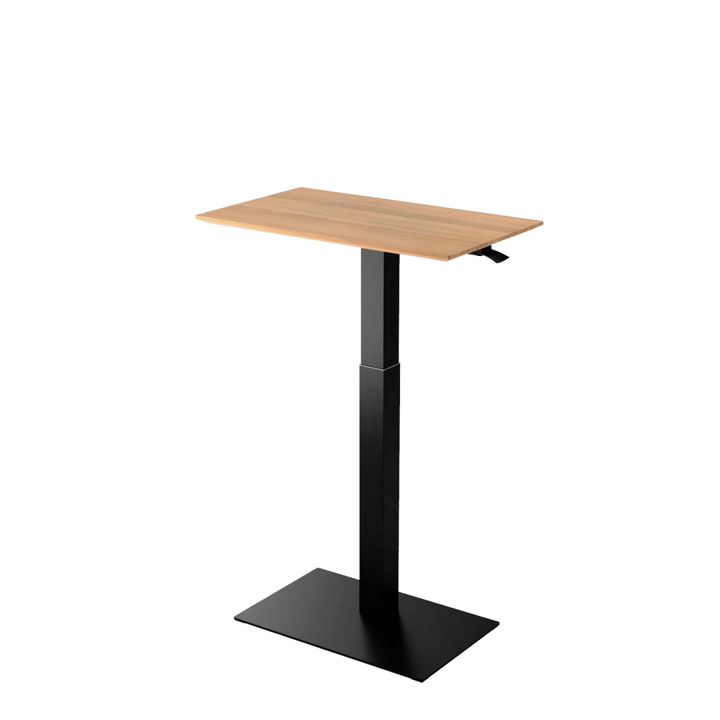 Height adjustable desk Mahtuva M Oak with black base is good choice for remote workers by Selkastore