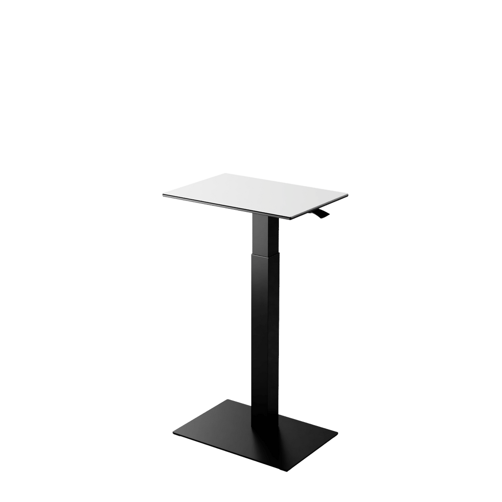 Height adjustable desk Mahtuva S Blackwhite with black base is good choice for remote workers by Selkastore