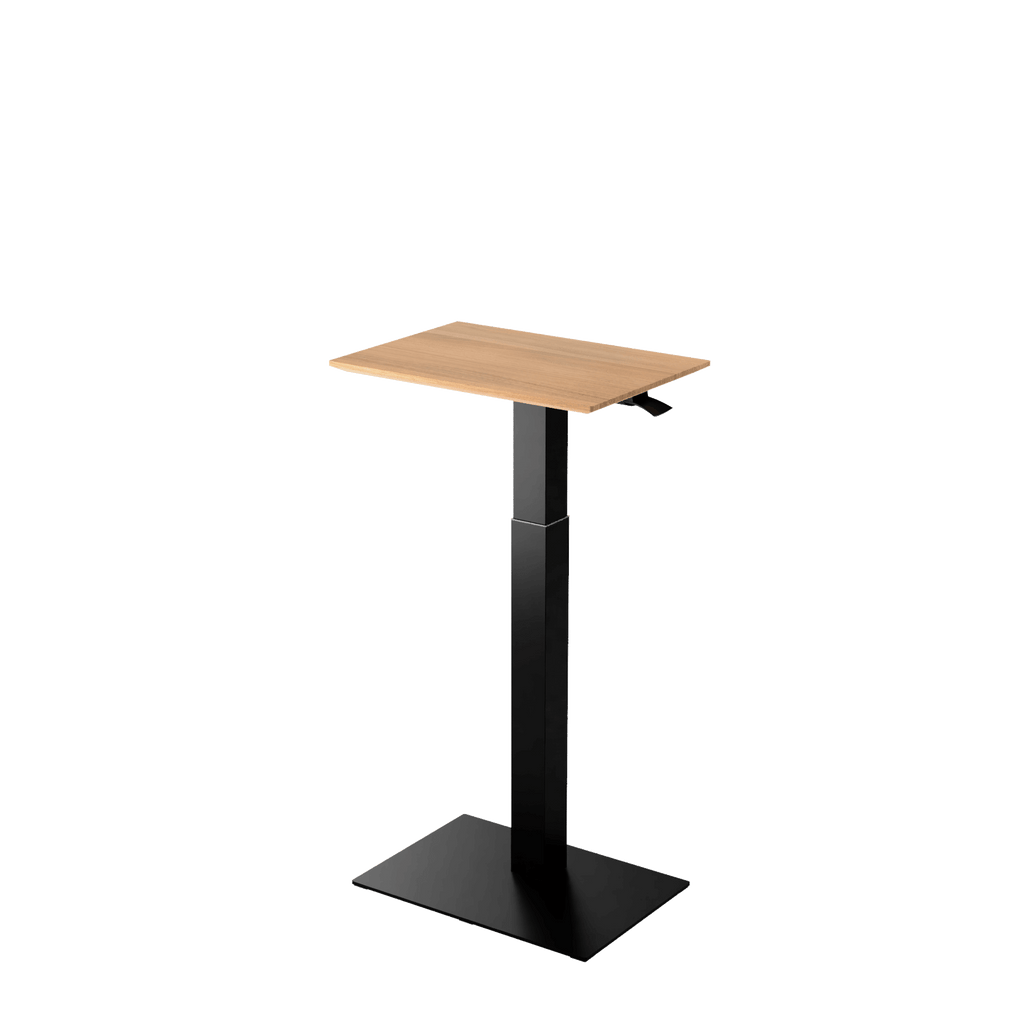 Height adjustable desk Mahtuva S Oak with black base is good choice for remote workers by Selkastore