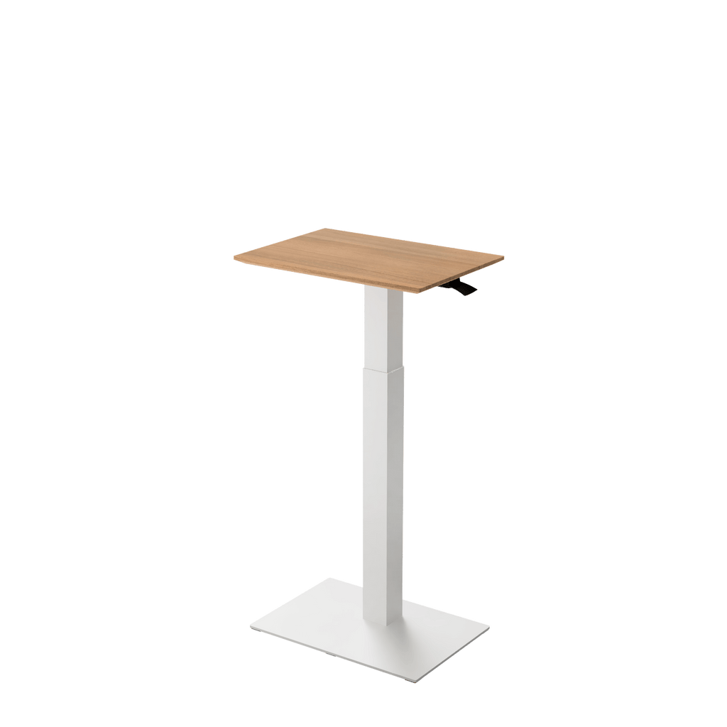 Height adjustable desk Mahtuva S Oak with white base is good choice for remote workers by Selkastore