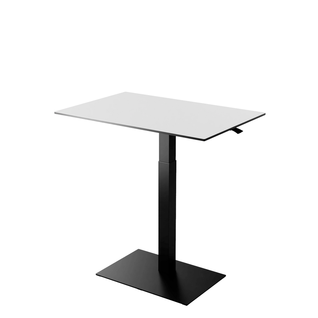 Height adjustable desk Mahtuva XL Blackwhite with black base is good choice for remote workers by Selkastore