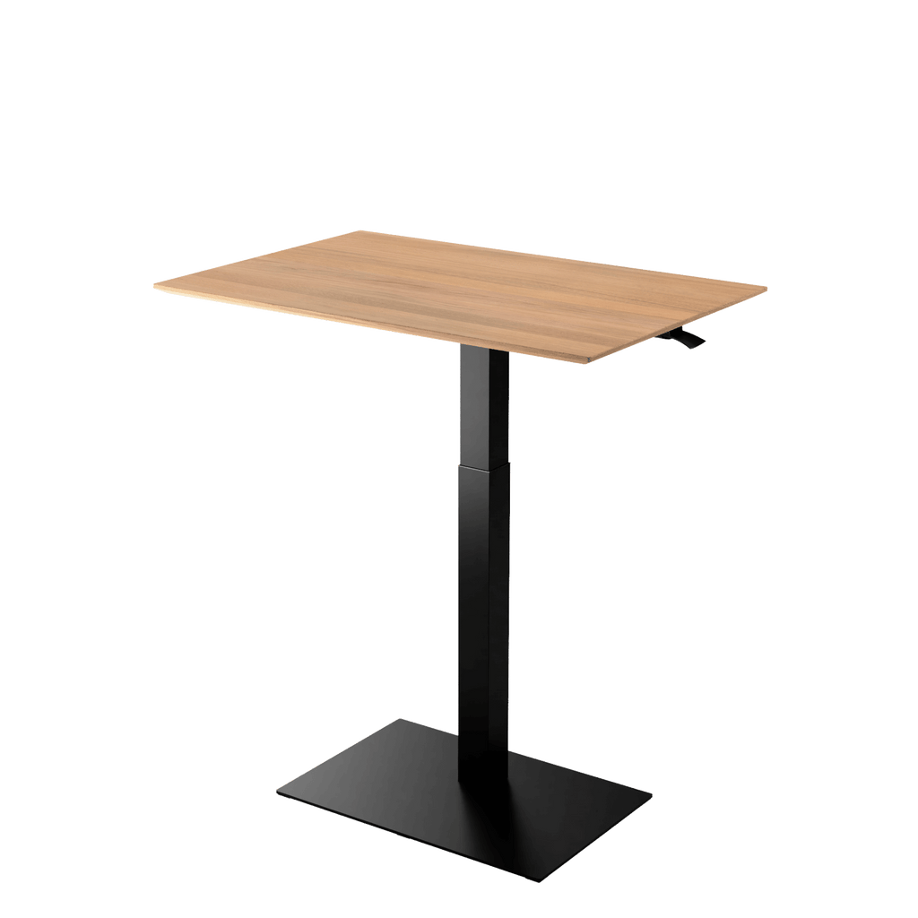 Height adjustable desk Mahtuva XL Oak with black base is good choice for remote workers by Selkastore