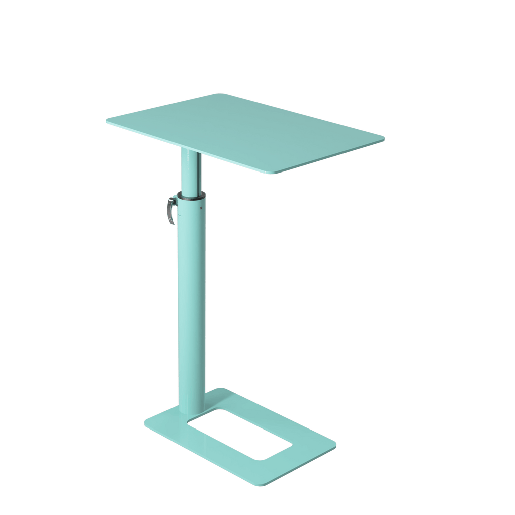 Nera S height adjustable laptop table in light green colour