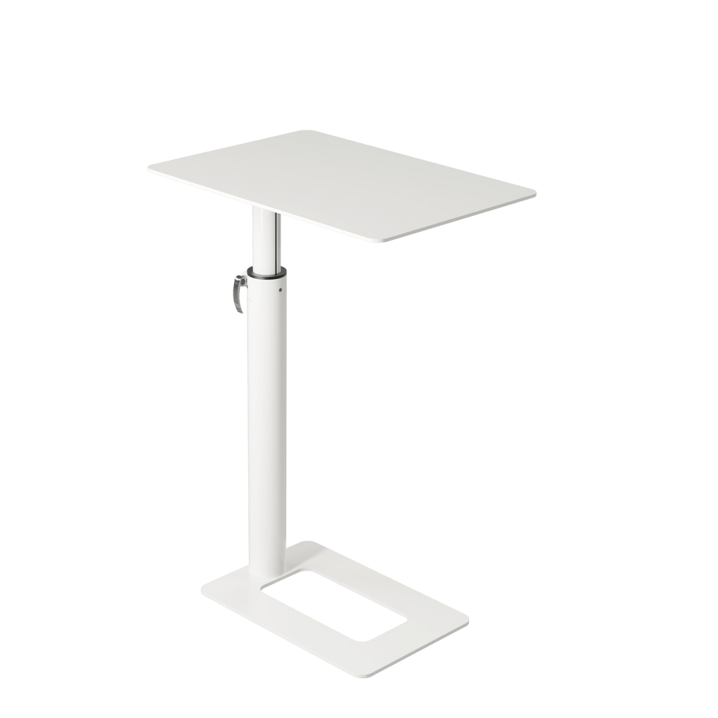 Nera S height adjustable laptop table in white