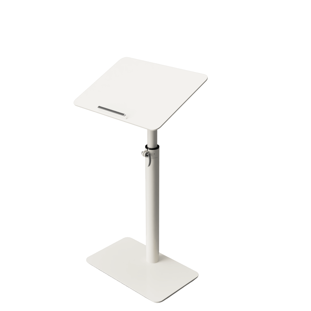 The table top of the SOPIVA TILT height adjustable folding table can be fold to the three different angles