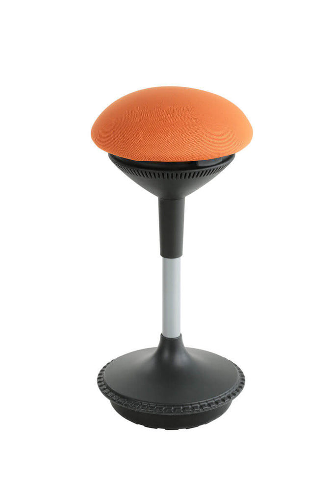 The ergonomic Sitool chair comes with a cool seat design and a hidden gas spring under the cylindrical cover.